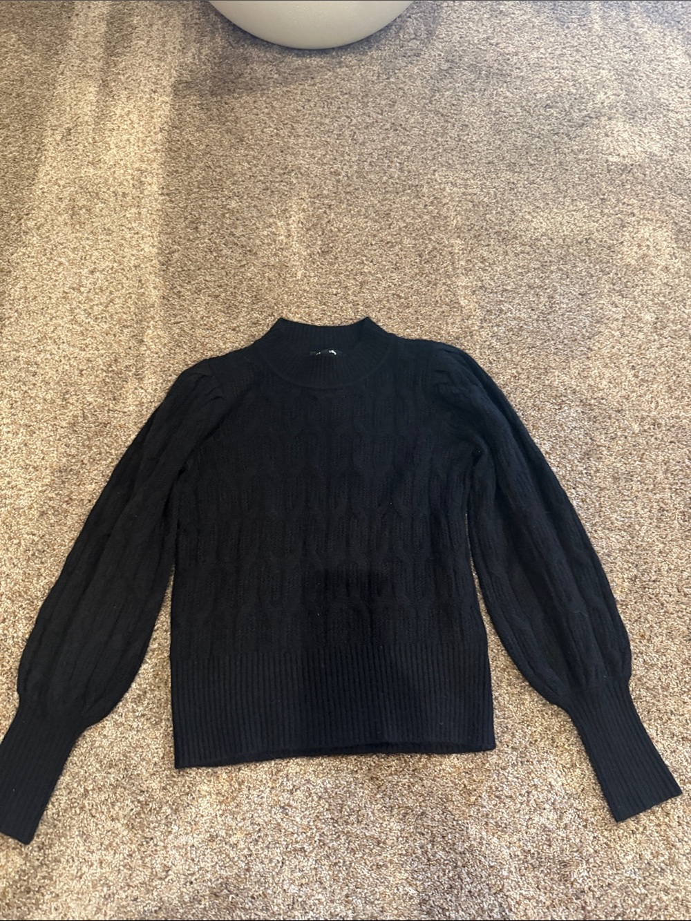 Express Black Cable Knit Turtleneck Sweater